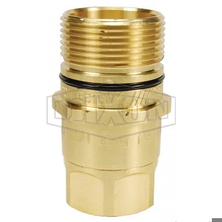 Dixon DQC W Wingstyle Interchange Female Plug, 1-1/2-11 Nominal, Female BSPP, Brass W12BF12-B